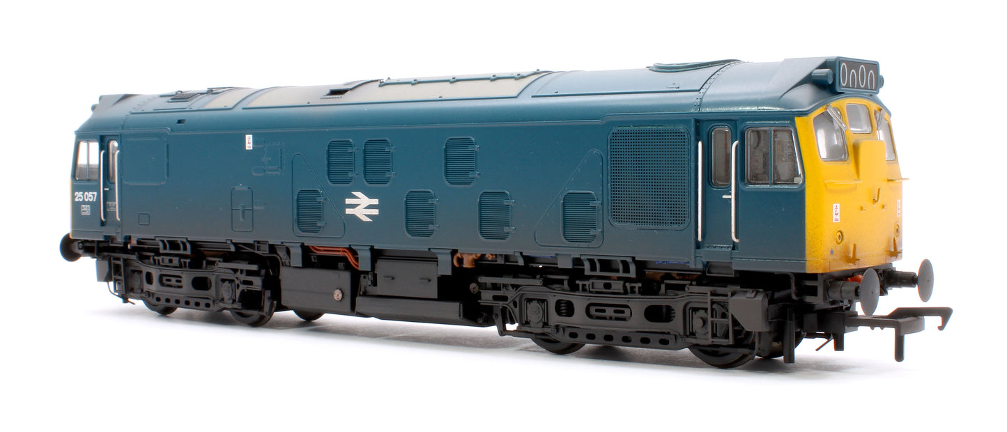 Class 25/1 25057 BR Blue Diesel Locomotive - DCC Sound Deluxe & Weathered