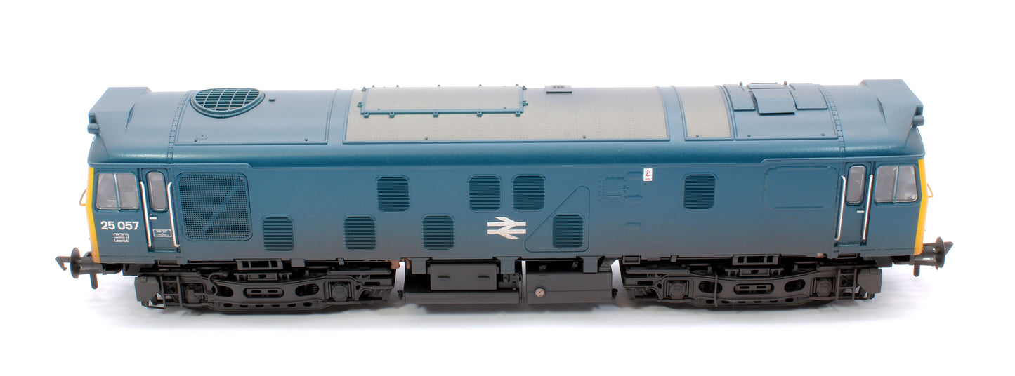 Class 25/1 25057 BR Blue Diesel Locomotive - DCC Sound Deluxe & Weathered