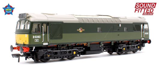 Class 25/2 D5282 in BR Two Tone Green livery with Small Yellow Panel Diesel Locomotive - DCC Sound Deluxe