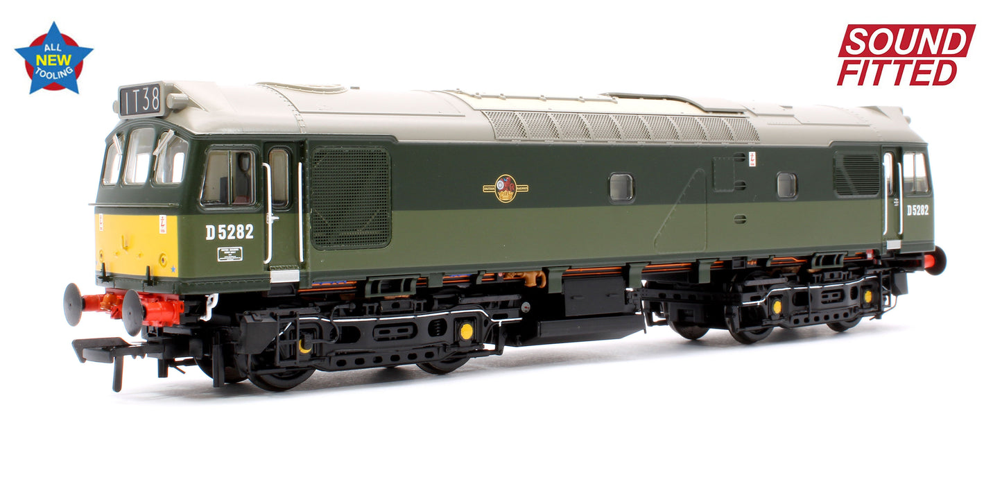 Class 25/2 D5282 in BR Two Tone Green livery with Small Yellow Panel Diesel Locomotive - DCC Sound