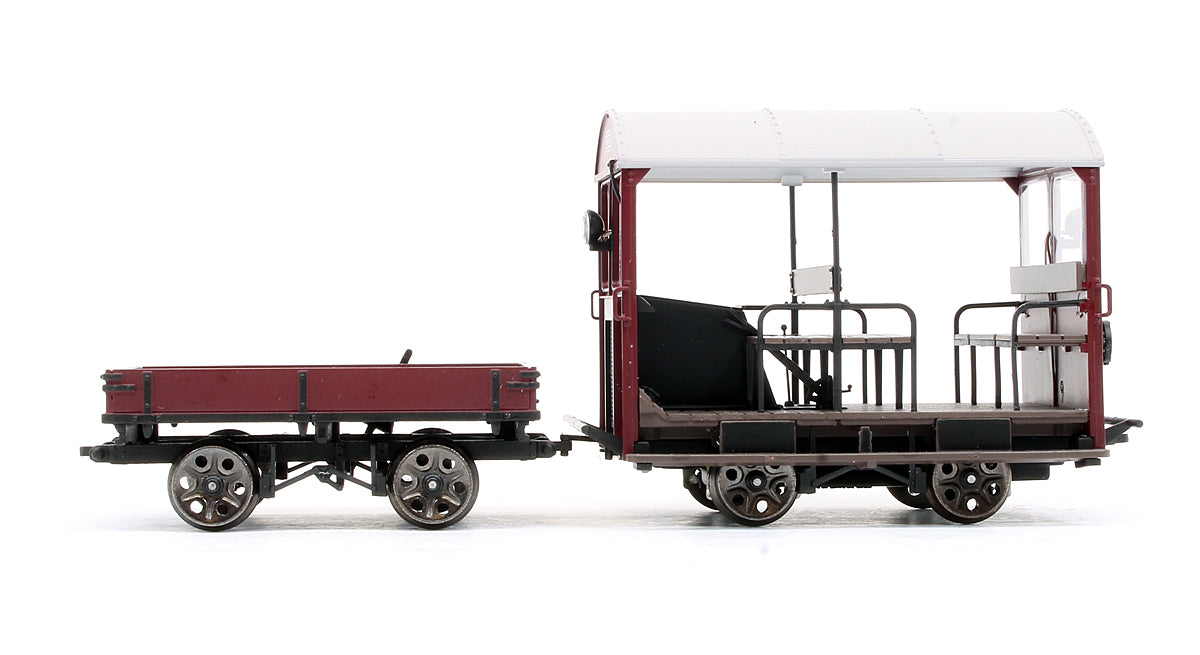 Pre-Owned Wickham Trolley & Trailer BR Maroon B14W (DCC Sound Fitted)