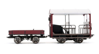 Pre-Owned Wickham Trolley & Trailer BR Maroon B14W (DCC Sound Fitted)