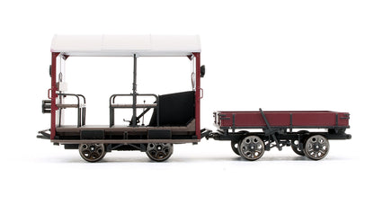 Pre-Owned Wickham Trolley & Trailer BR Maroon B14W (DCC Sound Fitted)