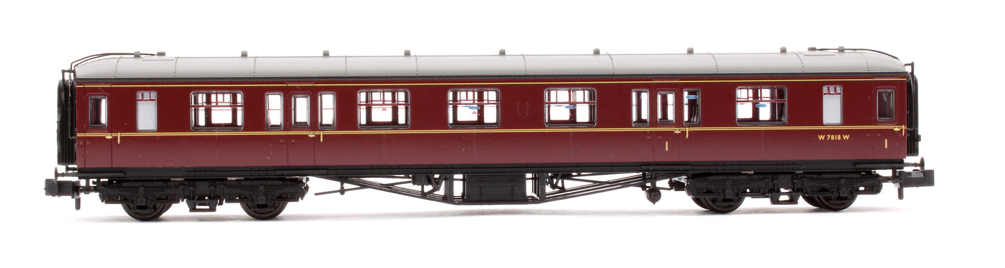 GWR Hawksworth Composite Corridor BR Maroon W7818W