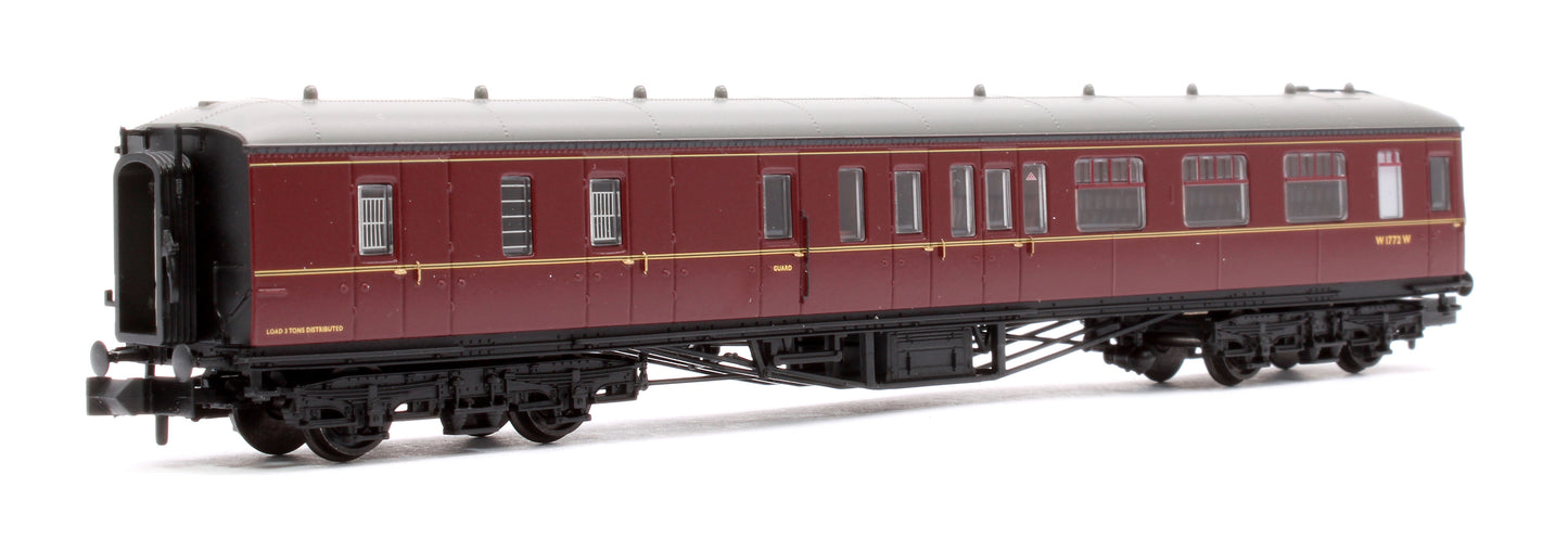 GWR Hawksworth Brake Second Corridor BR Maroon W1772W