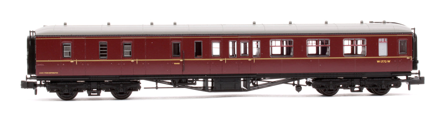 GWR Hawksworth Brake Second Corridor BR Maroon W1772W