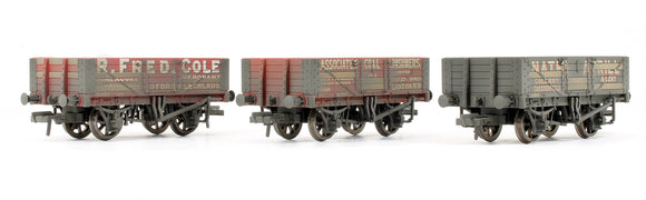 Pre-Owned Coal Trader 5 Plank Wagons Triple Pack - Weathered