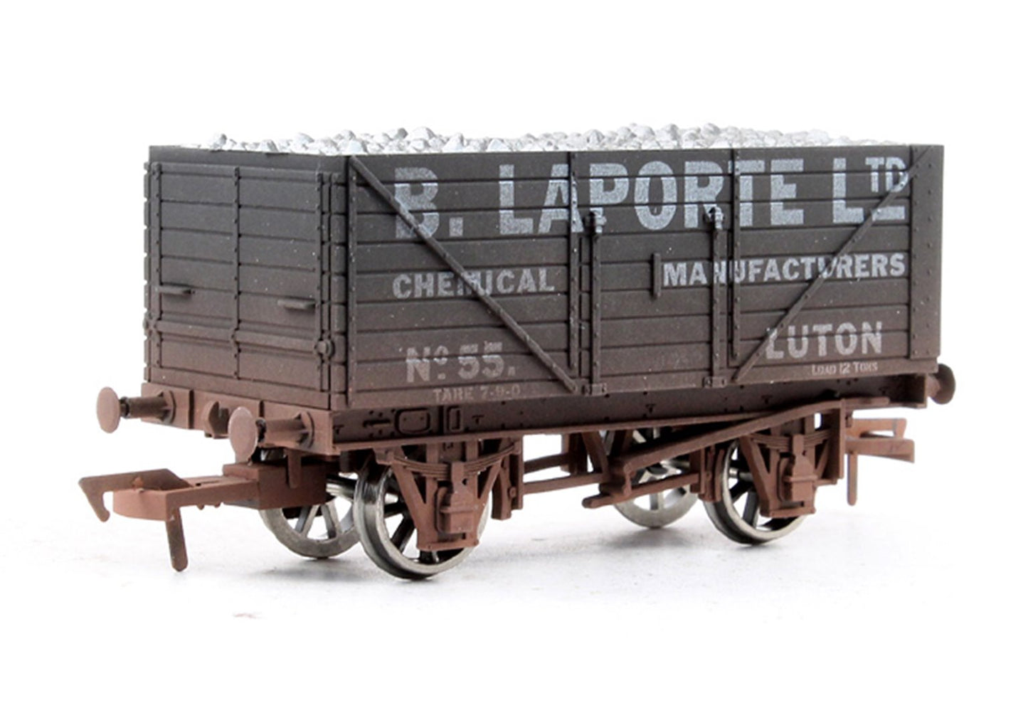 Pre-Owned 4F-080-105 8 Plank Wagon Laport Ltd No.55 - Weathered