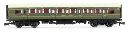 Pre-Owned Southern Maunsell High Window Lined Olive Green 6 Coach Set #456