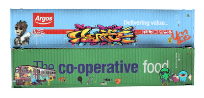 45Ft High Cube Twin Pack Argos Coop Graffiti