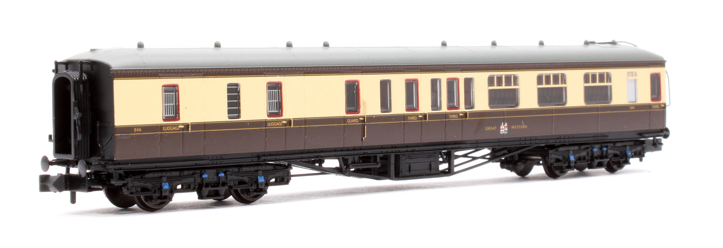 GWR Hawksworth Brake Third Corridor GWR Chocolate & Cream No.846