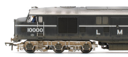 31-999ZW Bespoke Weathered LMS 10000 Black & Chrome With LMS Lettering Diesel Locomotive - Medium Weathered