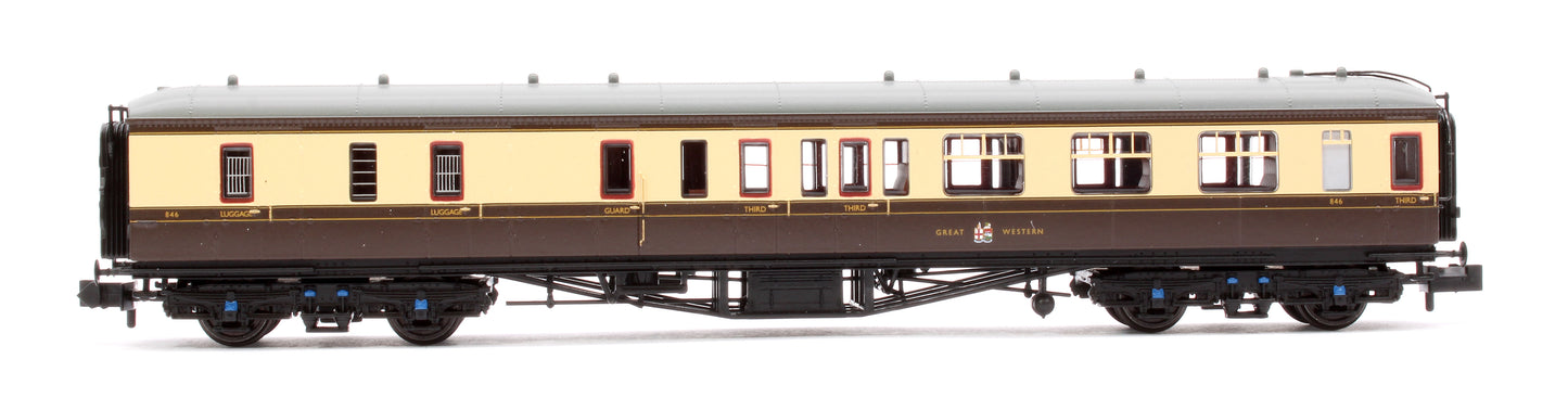 GWR Hawksworth Brake Third Corridor GWR Chocolate & Cream No.846