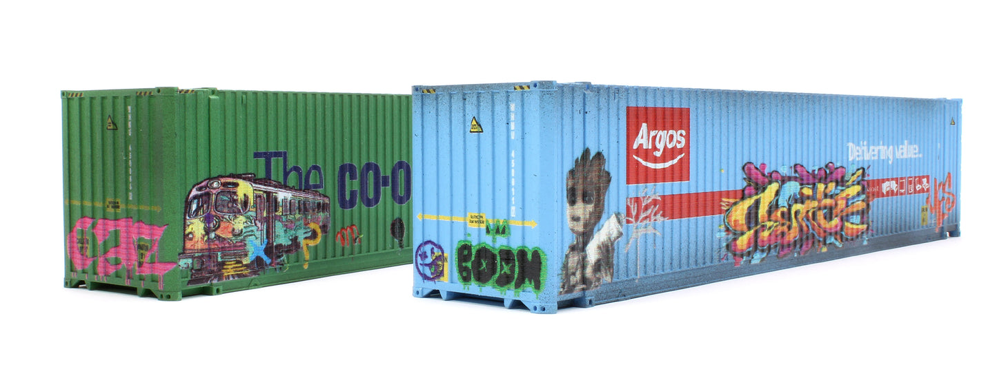 45Ft High Cube Twin Pack Argos Coop Graffiti