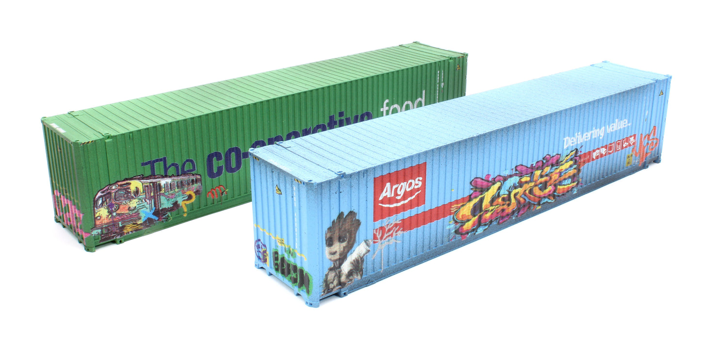 45Ft High Cube Twin Pack Argos Coop Graffiti