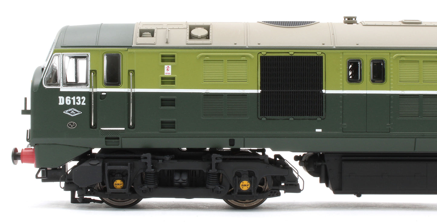 4D-014-006D Class 29 D6132 BR Two Tone Green (Small Yellow Panel) Diesel Locomotive - DCC Fitted