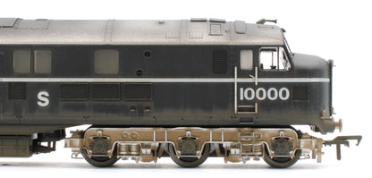 31-999ZW Bespoke Weathered LMS 10000 Black & Chrome With LMS Lettering Diesel Locomotive - Medium Weathered