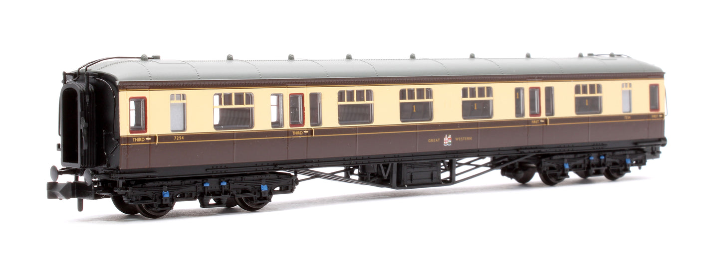 GWR Hawksworth Composite Corridor GWR Chocolate & Cream No.7254