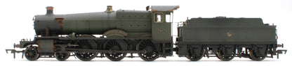 4S-001-013W Garsington Manor BR Lined Green Late Crest 78xx Manor Class 4-6-0 Steam Locomotive No.7817 - Heavy Weathered