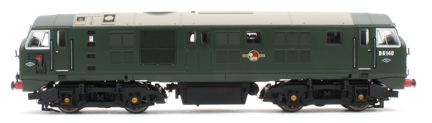 4D-025-005D Class 21 D6140 BR Green (SYP With Tablet Catcher) Diesel Locomotive - DCC Fitted