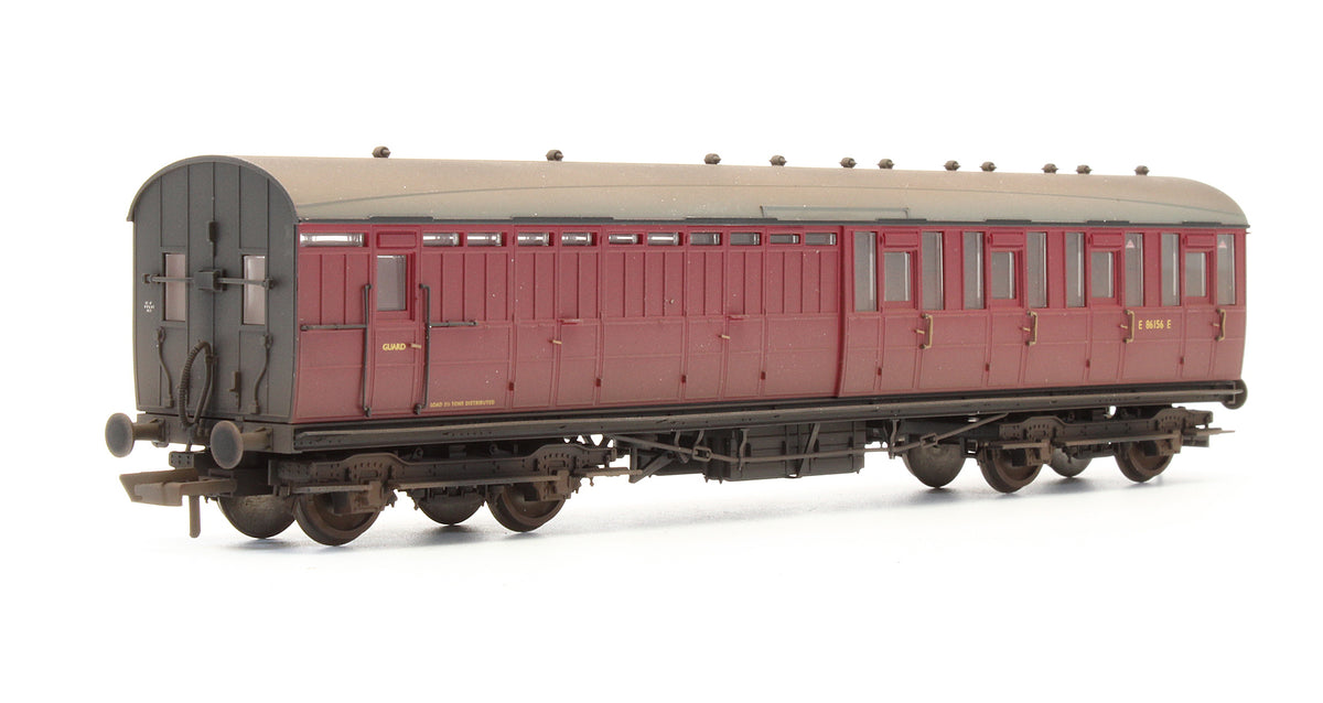 Pre-Owned BR Gresley Suburban 3rd Class Brake Coach 'E86156E' - Custom Weathered.