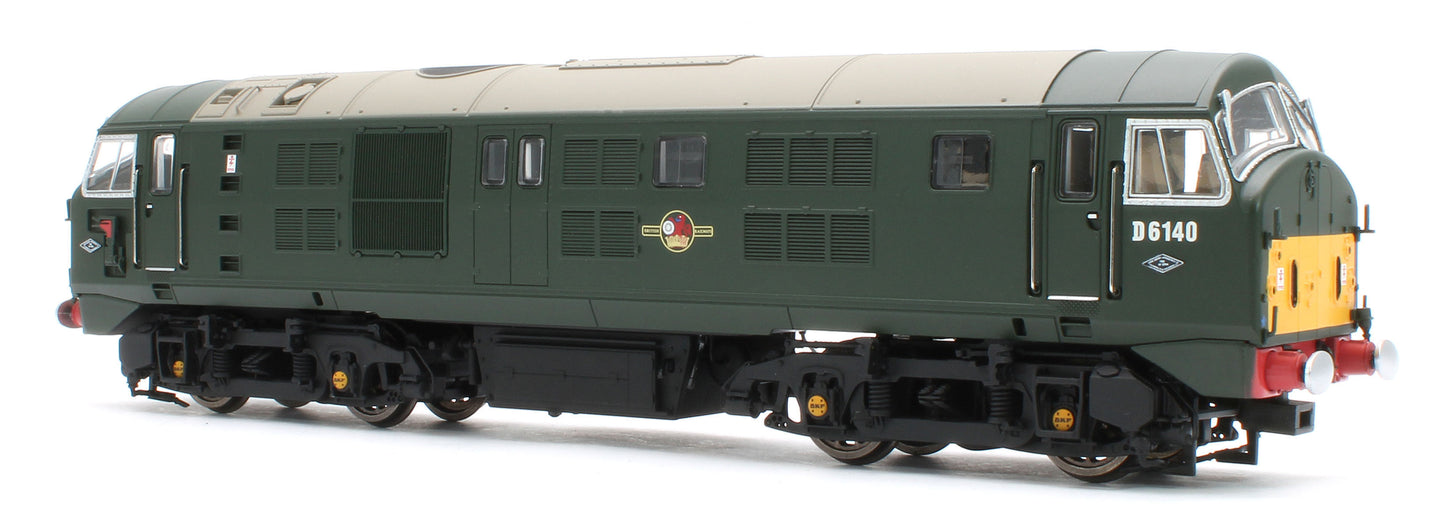4D-025-005D Class 21 D6140 BR Green (SYP With Tablet Catcher) Diesel Locomotive - DCC Fitted
