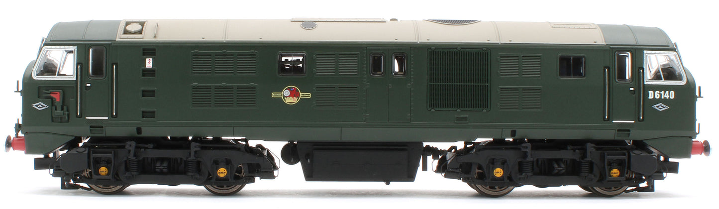 4D-025-005D Class 21 D6140 BR Green (SYP With Tablet Catcher) Diesel Locomotive - DCC Fitted