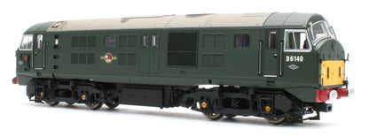 4D-025-005D Class 21 D6140 BR Green (SYP With Tablet Catcher) Diesel Locomotive - DCC Fitted