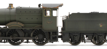 4S-001-013W Garsington Manor BR Lined Green Late Crest 78xx Manor Class 4-6-0 Steam Locomotive No.7817 - Heavy Weathered
