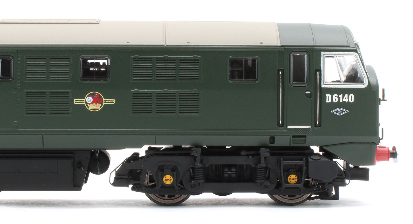 4D-025-005D Class 21 D6140 BR Green (SYP With Tablet Catcher) Diesel Locomotive - DCC Fitted