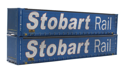 45 FT Curtain Side Container Stobart Rail 450043-9 & 450091-1 - Weathered