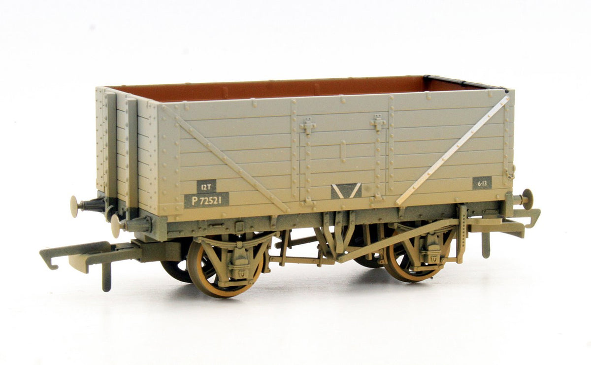 Pre-Owned 7 Plank Wagon - BR Grey P72521 - Weathered