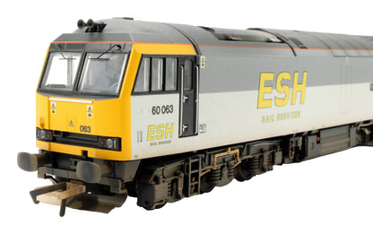 Bespoke Weathered Class 60 60063 'Robert Leech' ESH Rail Services Grey Diesel Locomotive - Expert Rails Bespoke Re-livery