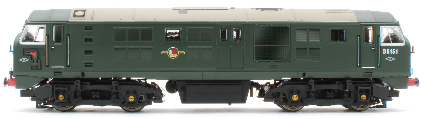 4D-025-006S Class 21 D6151 BR Green (With Tablet Catcher) Diesel Locomotive - DCC Sound