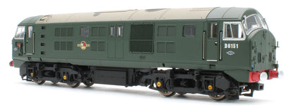 4D-025-006S Class 21 D6151 BR Green (With Tablet Catcher) Diesel Locomotive - DCC Sound
