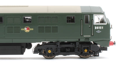 4D-025-006S Class 21 D6151 BR Green (With Tablet Catcher) Diesel Locomotive - DCC Sound
