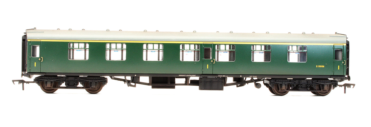 Pre-Owned BR Mk1 FK First Corridor (SR) Green Passenger Coach 'S13006' - Custom Weathered