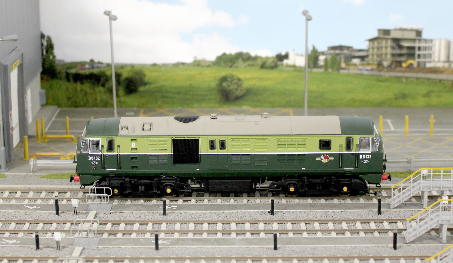 4D-014-006D Class 29 D6132 BR Two Tone Green (Small Yellow Panel) Diesel Locomotive - DCC Fitted