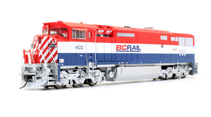 Pre-Owned Dash 8-40CM Diesel Locomotive British Columbia Railway Red, White & Blue - Road #4623