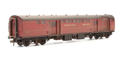 Pre-Owned BR MK1 POS Post Office Sorting Van Post Office Red W80301 - Custom Weathered