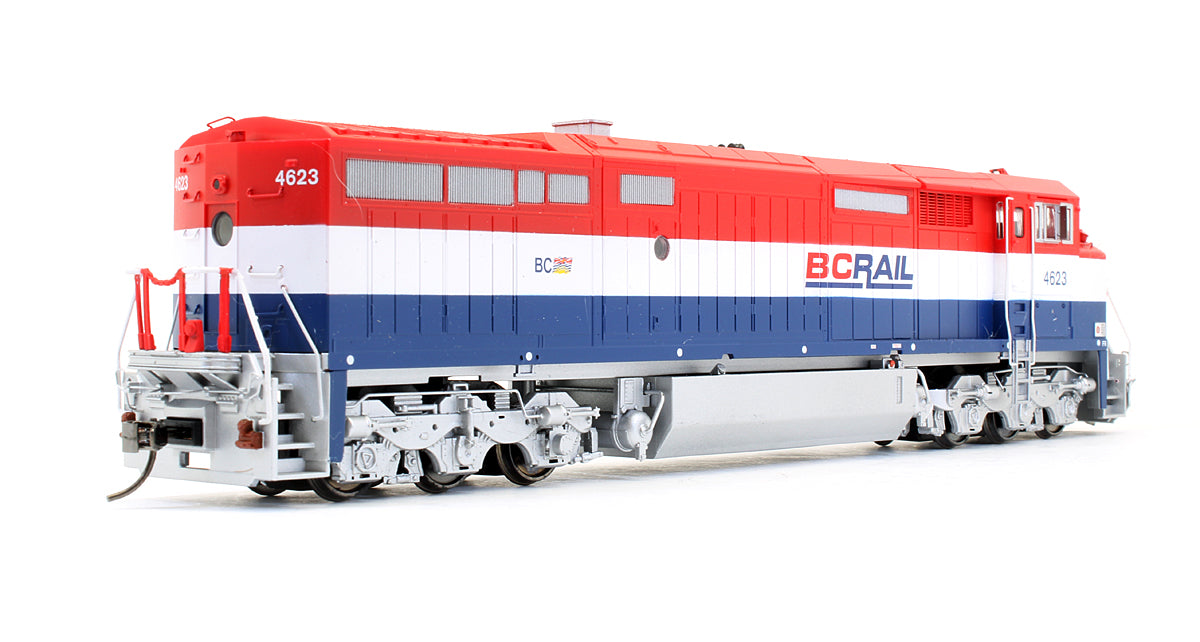 Pre-Owned Dash 8-40CM Diesel Locomotive British Columbia Railway Red, White & Blue - Road #4623