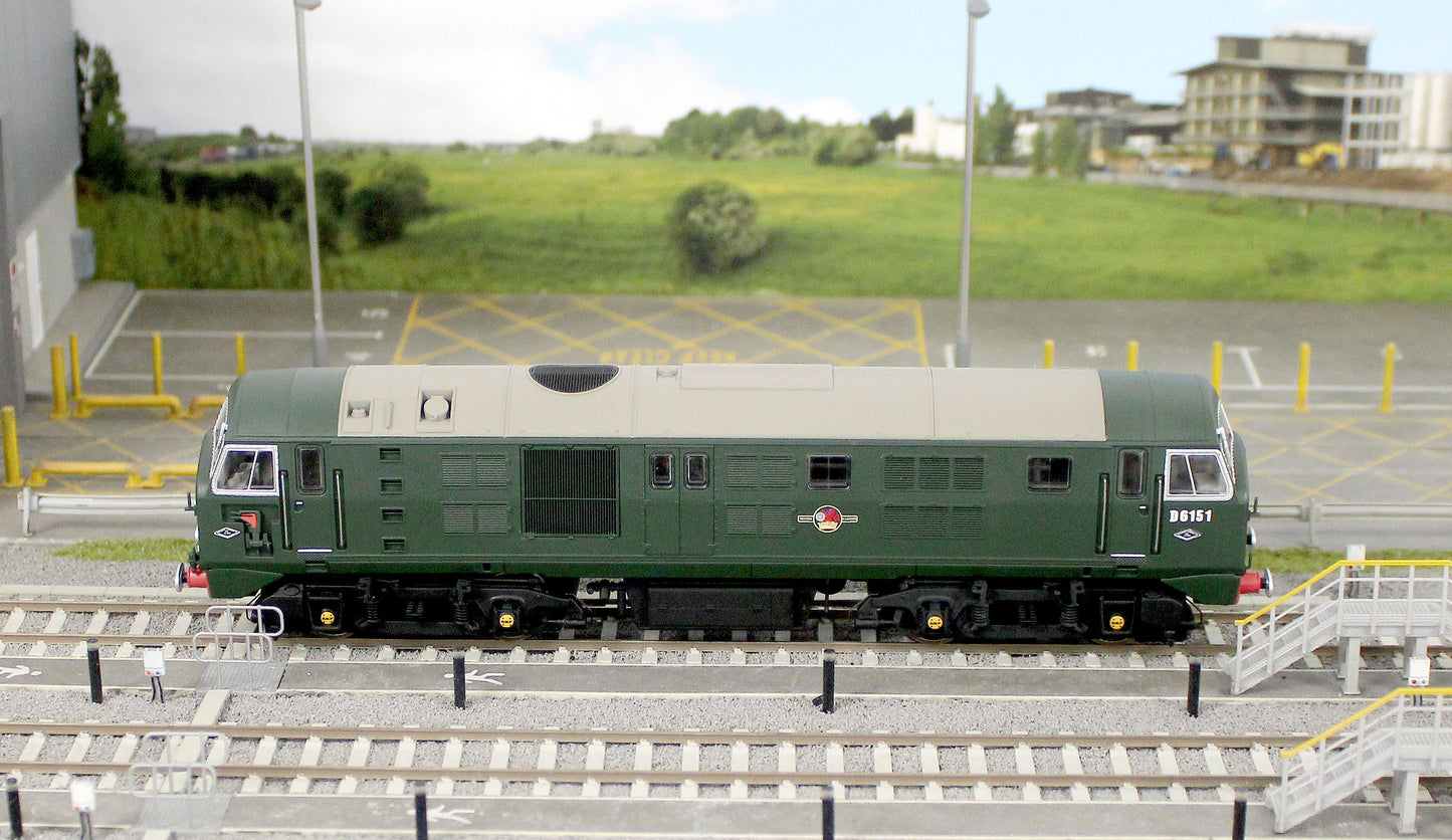 4D-025-006S Class 21 D6151 BR Green (With Tablet Catcher) Diesel Locomotive - DCC Sound