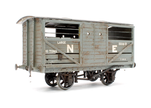 Pre-Owned NE 10T Grey Cattle Wagon No.150813 - Weathered (Unboxed)