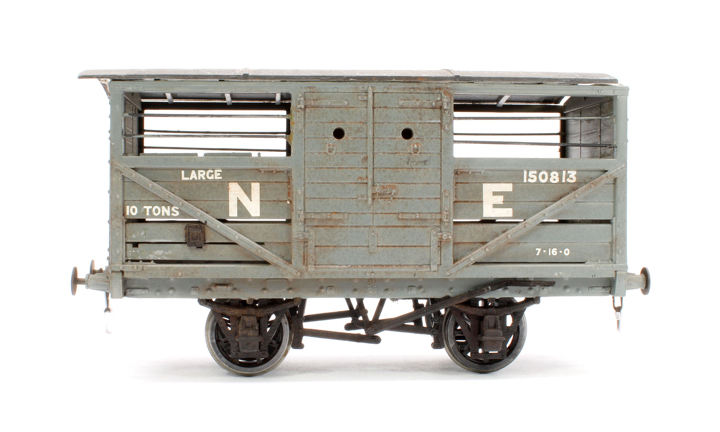 Pre-Owned NE 10T Grey Cattle Wagon No.150813 - Weathered (Unboxed)