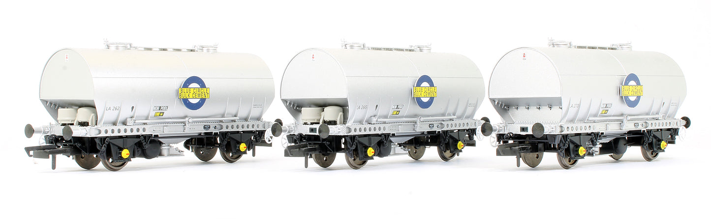 Pre-Owned Set Of 3 CEMFLO / PCV Bulk Cement Wagons Pre-Tops LA262, LA265, LA270