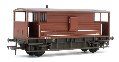 38-977 Pre-Owned LMS 20T Brake Van BR Bauxite (Early) No. B950118 - Weathered