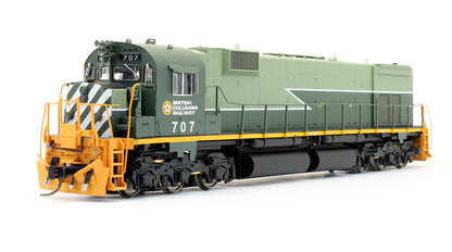 Pre-Owned Alco Century M630 Two Tone Green Diesel Locomotive British Columbia Rail - Road #707