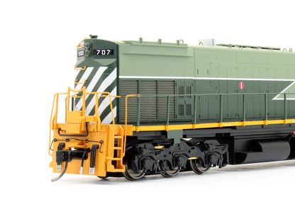 Pre-Owned Alco Century M630 Two Tone Green Diesel Locomotive British Columbia Rail - Road #707