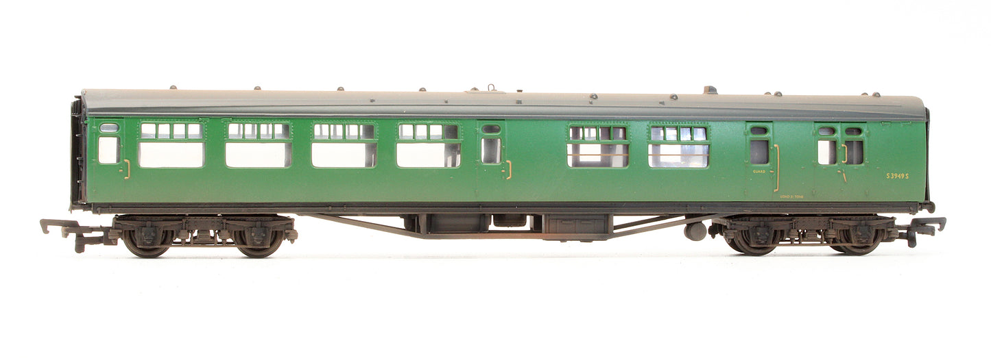 34-501A Pre-Owned BR Malachite Green 63' Bulleid Corridor / Open Brake 2nd Coach 'S3949S' - Custom Weathered