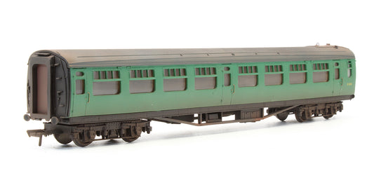 Pre-Owned 63ft Bulleid Corridor 2nd Coach BR Green 'S125S' - Custom Weathered